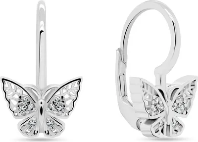 Immagine prodotto di Orecchini in argento con farfalle EA252W