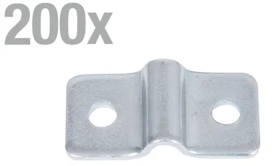 Produktbild von Alberts 200 x Befestigungslasche, 40 x 20 x 2 mm, verzinkt, für Holzverbinder