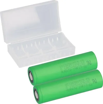 Produktbild von 2x Murata Akku US 18650 VTC4 2100 mAh Akku + Box
