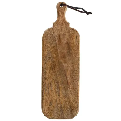 Zdjęcie produktu dla Deska do krojenia Orion | deska do serwowania | deska kuchenna wykonana z drewna mango z uchwytem w stylu rustykalnym 51,5x16 cm