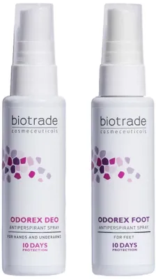 Obrázek produktu pro Biotrade Odorex antiperspirant ve spreji - sprej na nohy a deo sprej, 2 x 40 ml
