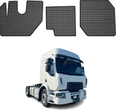 Productafbeelding van 2015-2020 Renault Trucks D, rubberen vloermatten, zwart, 3-delig