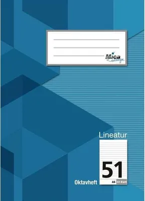 Produktbild von Oktavheft A6 - Lineatur 51 - liniert - 32 Blatt