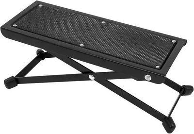 Image de Support de pied pour guitare - Musique - Confortable à utiliser - Réglable en hauteur - 11-25,5 cm - Noir