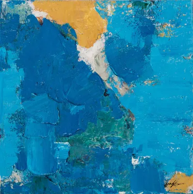 Produktbild von ArtUniverse Leinwandbild Strahlendes Blau 60 x 60 cm