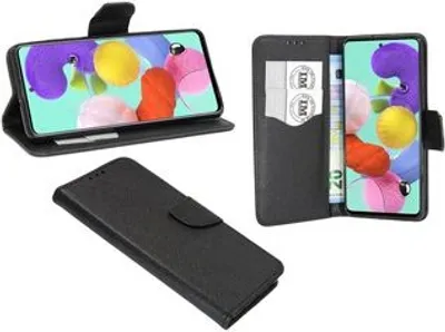 Obrázek produktu pro cofi1453® Pouzdro typu kniha "Fancy" kompatibilní s mobilním telefonem SAMSUNG GALAXY A51 (A515F) pouzdro peněženkové s funkcí stojánku, držák na karty černé