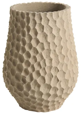 Produktbild von BELIANI Blumentopf Hellbraun Zement Rund 34 x 47 cm Modernes Design Großer Blumenkübel Garten Balkon Innen- und Außenbereich