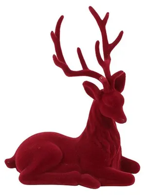 Immagine prodotto di Cervo countryfield decorazione giocattolo rosso floccato 20x10x24cm