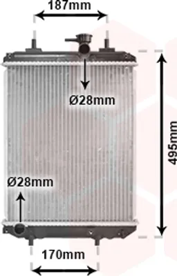 Produktbild von VAN WEZEL 11002066 Kühler Wasserkühler Motorkühler für DAIHATSU SIRION (M3) für SUBARU JUSTY IV