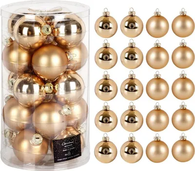 Immagine prodotto di Palline di Natale in vetro, oro, 6 cm, 20 pezzi.