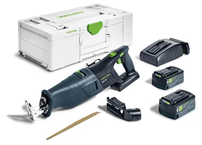 Image de Scie sabre 18V RSC 18 5,0 EB-Plus + 2 batteries 5Ah + chargeur rapide + coffret Systainer 3 - FESTOOL - 576948
