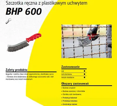 Produktbild von KLINGSPOR Handbürste mit Kunststoffgriff BHP600 Stahldraht