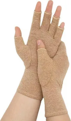 Produktbild von Arthritis-Handschuhe für Damen und Herren, fingerlose Kompressionshandschuhe, dehnbar, zur Linderung von Handschmerzen und Arthrose beim Radfahren und Fitness