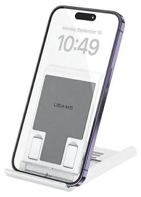 Obrázok produktu pre Usams Skladací stolový stojan na telefón/tablet biely/biely Zj073Zj02 (Us-Zj073), Obrázok generovaný UI