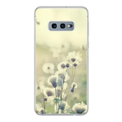 Produktbild von MuchoWow® Handyhülle Schutzhülle Hülle für Samsung Galaxy S10e Blumen - Feld - Weiß Silikon Softcase Handy Hülle - Handy