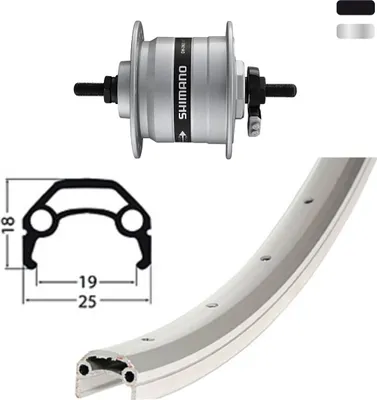 Produktbild von Contec Vorderrad Yak 19 + Shimano Dh-C3000. VR-Rad 28 2,00 Stk