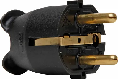 Produktbild von Kopp 175705003, Type E/F, 2P, Schwarz, Thermoplast, IP20, 230 V