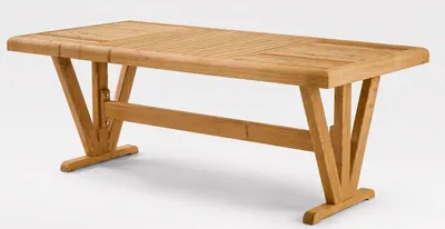 Obrázok produktu pre Drevený záhradný stôl, minimalistický dizajn, prírodný materiál, vysoká kvalita, vonkajší jedálenský stôl