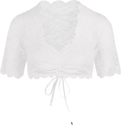 Produktbild von Nina von C. Dirndl Bluse halbarm Spitze floral Weiss