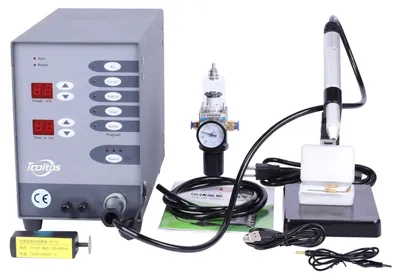 Produktbild von Schmuck-Punktschweißer - Puls-Argon-Lichtbogenschweißgerät - 220V 50Hz - Für Edelstahl & Dentalreparatur - Schweißzeit 3–30 ms - Argon bis 5 l/min