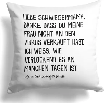 Produktbild von 22Feels Schwiegermama Geschenk von Schwiegersohn Bräutigam Hochzeit Deko Mutter Der Braut Frauen Kissen Dekoration Wohnaccessoires Wohnzimmer Schlafzimmer Couch