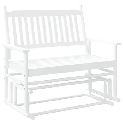 Obrázok produktu pre Hojdacia lavička biela 118x70x104,5 cm masívny topoľ