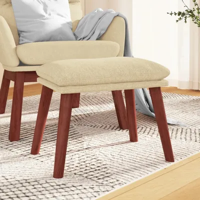 Produktbild von Möbel Fußhocker Creme 45x29,5x35 cm Stoff - Fußhocker 341459
