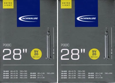 Produktbild von Schwalbe 10426363, Presta-Ventil, 28", 22,2 - 25,4 mm, 6 cm, Schwarz, Deutschland