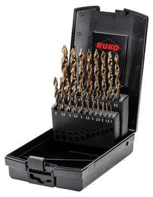 Immagine prodotto di Ruko UC Spibo set FLOWSTEP TIP DIN338 HSSCo 19 pezzi in scatola rosa