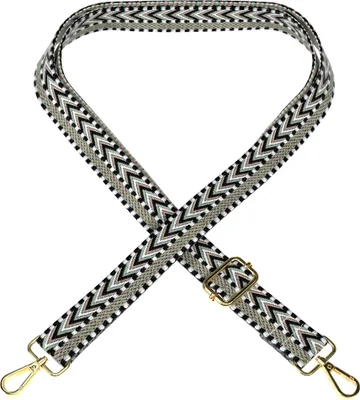 Produktbild von EAZY CASE - Verstellbarer Taschengurt, Ersatz Schultergurt für Handtaschen, Schulterriemen für Umhängetaschen, breiter Taschenriemen mit Karabiner Gold, DIY Taschenband in Grün