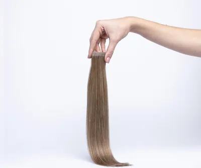 Produktbild von chaarmant Tape In Extensions Classic Echthaar 40 cm 50 g – Haarverlängerung #10 Aschblond