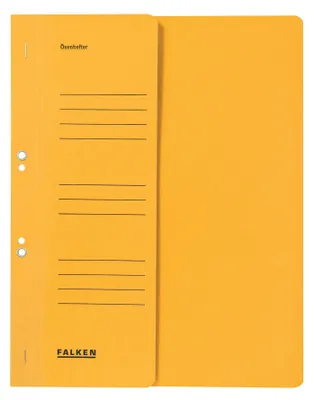 Produktbild von Falken 50x Ösenhefter A4 RC-Krt. 1/2 Vorderd., Behörde, Gelb, 80000532F