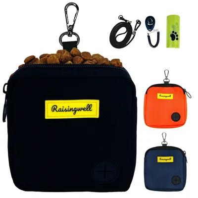 Immagine prodotto di Borsa multifunzionale per cani, ideale per trasportare snack durante l'addestramento o le passeggiate. Colore: nero