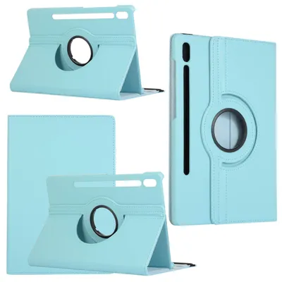 Immagine prodotto di Per Samsung Galaxy Tab S10 / S9 / S8 Ultra 360 gradi di rotazione in ecopelle manica copertura tablet caso blu chiaro