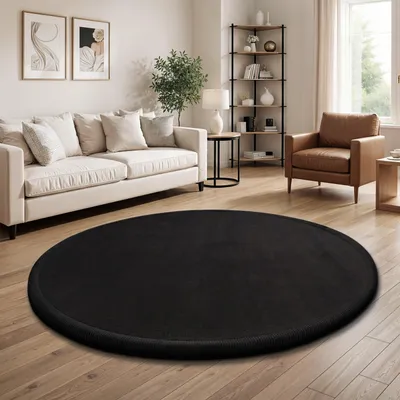 Produktbild von Kinderteppich Kinderzimmer Teppich Baby Spielteppich Flauschig Rutschfest Deko Grösse 200 cm Rund