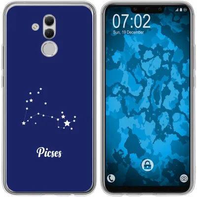 Produktbild von PhoneNatic Case kompatibel mit Huawei Mate 20 Lite Silikon-Hülle SternzeichenPisces M1