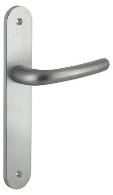 Image de Ensemble de poignées pour porte intérieure Crecy sans trou, carré 7mm, entr'axes 195mm, anodisé argent - THIRARD
