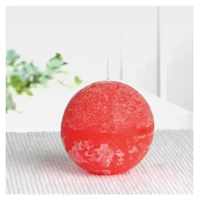Produktbild von Rustikale Kugelkerze, 6 cm Ø, orange