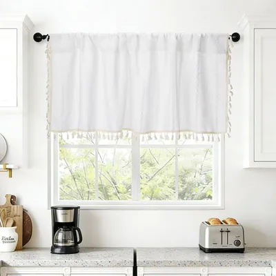 Halbtransparentes Fenstergardine 45x132 cm, weiß, 1 Paneel
