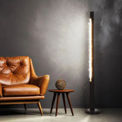 Produktbild von LED Stehleuchte, Dimmer, schwarz, Kristalle, H 151 cm