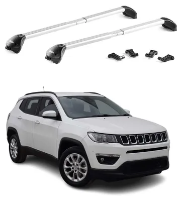Image de Barres de toit transversales pour Jeep Compass II 2017-2025 Aluminium Gris ABE, productTiles.product.images.aiGenerated
