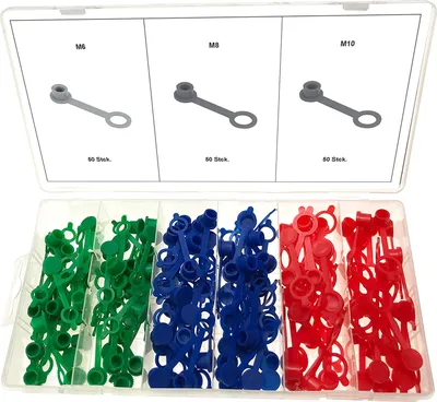 Produktbild von 150 x Schmiernippel Fettnippel Schutzkappen / Abdeckkappen Sortiment M6 M8 M10