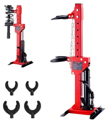 Immagine prodotto di VEVOR 4,5 tonnellate per autoveicoli Compressore idraulico per molle 1 tonnellata di forza di pressione nominale Tenditore per puntoni 11-13 cm e 14-17 cm Tenditore per puntoni con pompa idraulica a tenuta stagna
