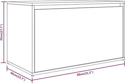 Produktbild von vidaXL Flurbank 80x40x45 cm Grau Sonoma Holzwerkstoff