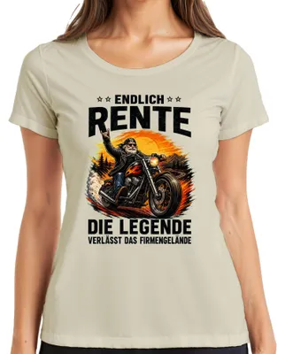 Immagine prodotto di Finalmente la pensione. T-shirt da donna "La leggenda se ne va", con scritta sarcastica, colore naturale, taglia 3XL