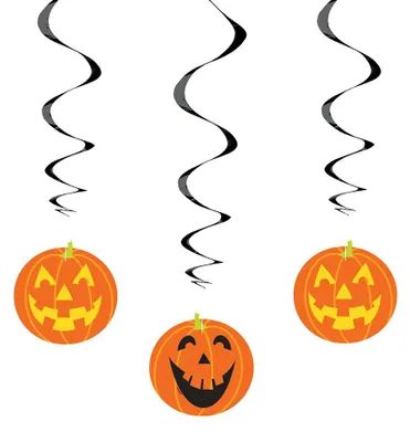 Halloween Hängedekorationen, 3er-Pack, Kürbis & Spinne, 66 cm