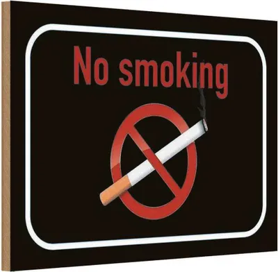 Produktbild von vianmo Holzschild 20x30 cm No smoking Rauchverbot Warnschild Hinweisschild