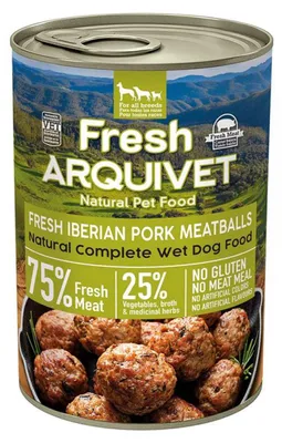 Productafbeelding van ARQUIVET Verse Iberische Varkensgehaktballetjes - natvoer voor honden - 400g