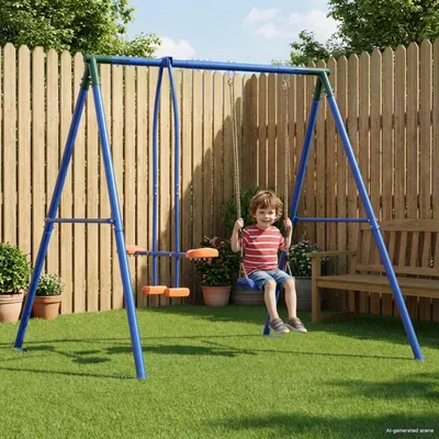 Produktbild von PUEAZU Outdoor Schaukelrahmen mit Gleiter für bis zu 3 Kinder - Schaukeln &41598