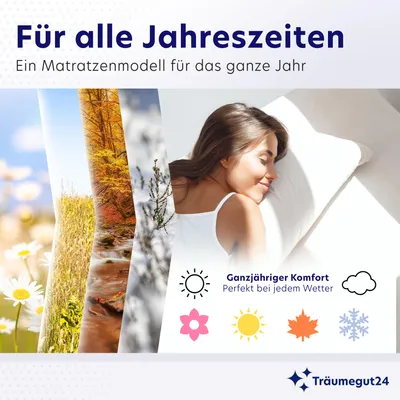 Produktbild von Ergonomische 7-Zonen Kaltschaummatratze - 19cm - 140 x 200 cm - H2&H3 - Träumegut24